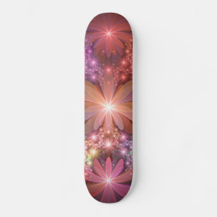 Bed of Blume farbenfrohe Shiny Abstrakte Fraktal K Skateboard