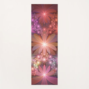 Bed of Blume farbenfrohe Shiny Abstrakte Fraktal K Yogamatte