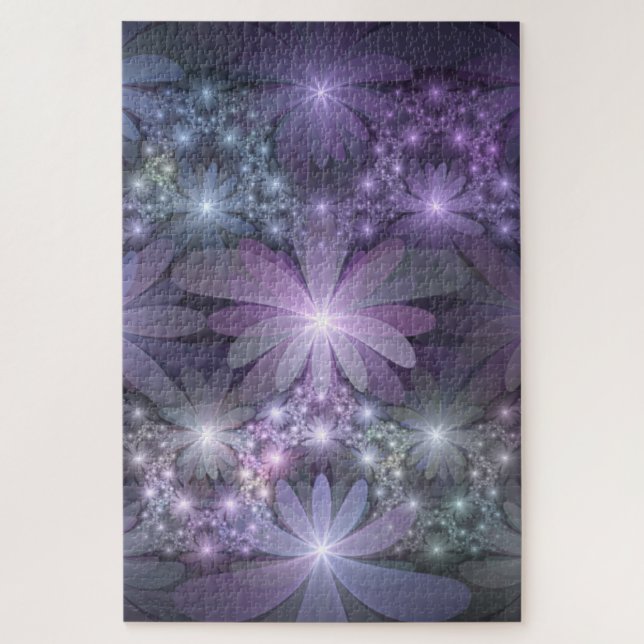 Bed of Blume Trendy Shiny Abstraktes Fraktal Kunst (Vertikal)