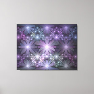 Bed of Blume Trendy Shiny Abstraktes Fraktal Kunst Leinwanddruck