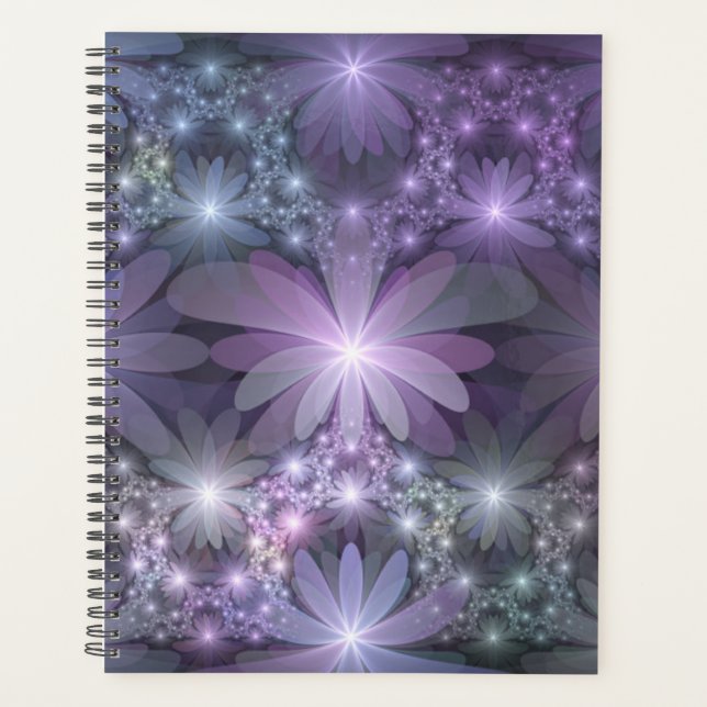 Bed of Blume Trendy Shiny Abstraktes Fraktal Kunst Planer (Vorderseite)