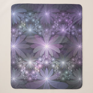 Bed of Blume Trendy Shiny Abstraktes Fraktal Kunst Sherpadecke