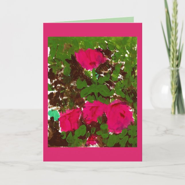 Bed of Roses Greeting Card Karte (Vorderseite)