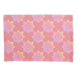 Bed Pillowcase mit Boho Medallien auf Pfirsich Kissenbezug