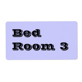 Bed Room 3 Moving Labels in Extra hellblau