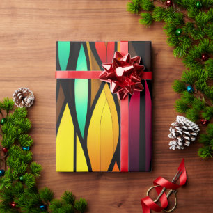 Bed Stached Glass cattails Mosaik Muster Geschenkpapier