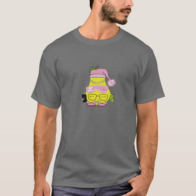 Bed Time Pear Grau T - Shirt (Vorderseite)