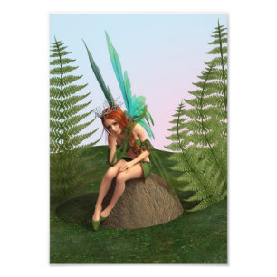 Bedachtungsvoll Fairy Fotodruck