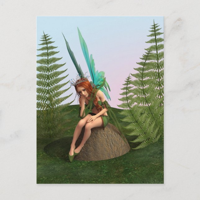 Bedachtungsvoll Fairy Postkarte (Vorderseite)