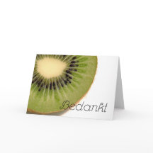 Bedankt - Danke auf Niederländisch mit Kiwi-Frücht