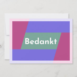 "Bedankt" Dankeskarte