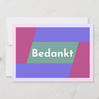 "Bedankt" Dankeskarte