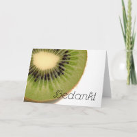Bedankt - Merci en néerlandais avec le fruit Kiwi