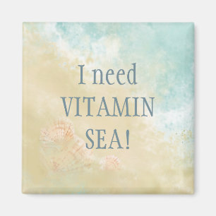 Bedarf VITAMIN-MEERspaß-Strand-Zitat Magnet