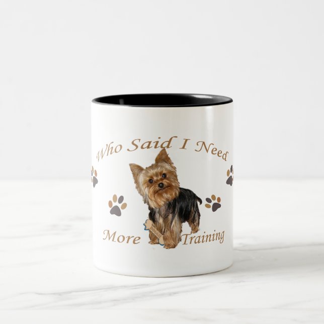Bedarfs-Ausbildung Yorkshires Terrier Zweifarbige Tasse (Mittel)