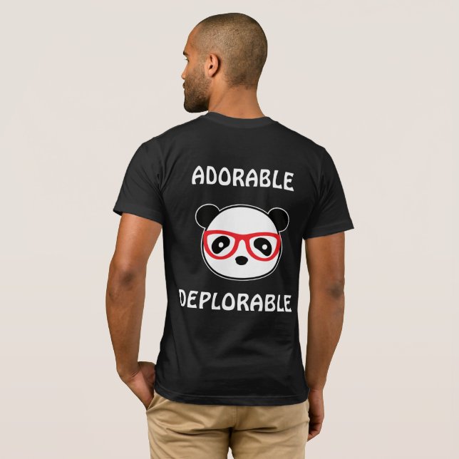 bedauernswerter Panda-Bär - Adorable deklorable Le T-Shirt (Schwarz voll)
