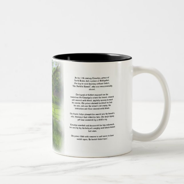 Beddgelert und Legende Zweifarbige Tasse (Rechts)