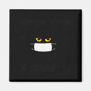 Bedecke Meowth Lustige Halloween-Schwarze-Katze-Ma Magnet