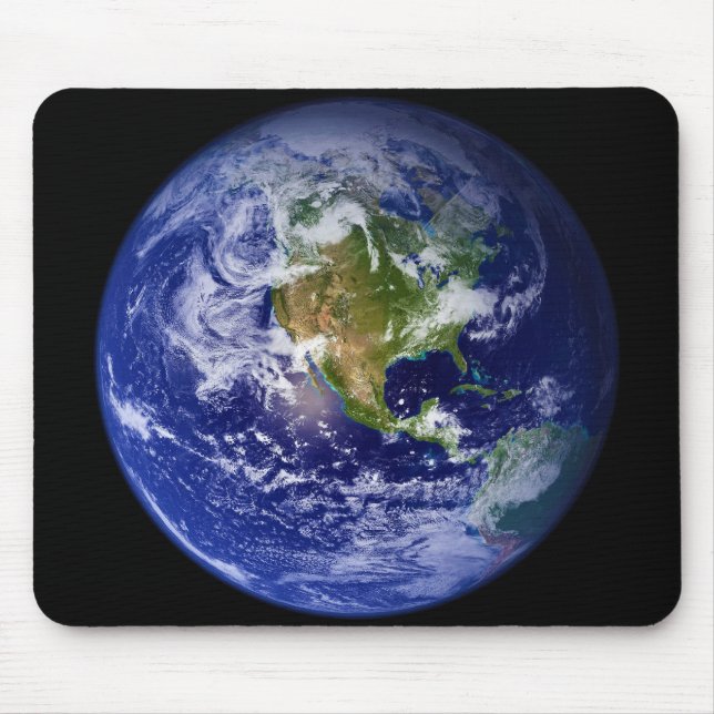 Bedecken Sie den schönen blauen Marmor mit Erde Mousepad (Vorne)