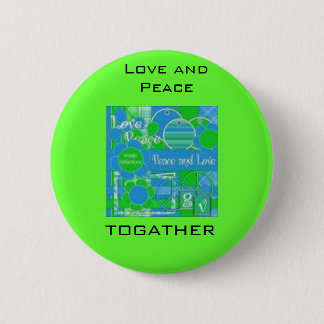 bedecken Sie Friedenspic, Liebe und Frieden, Button