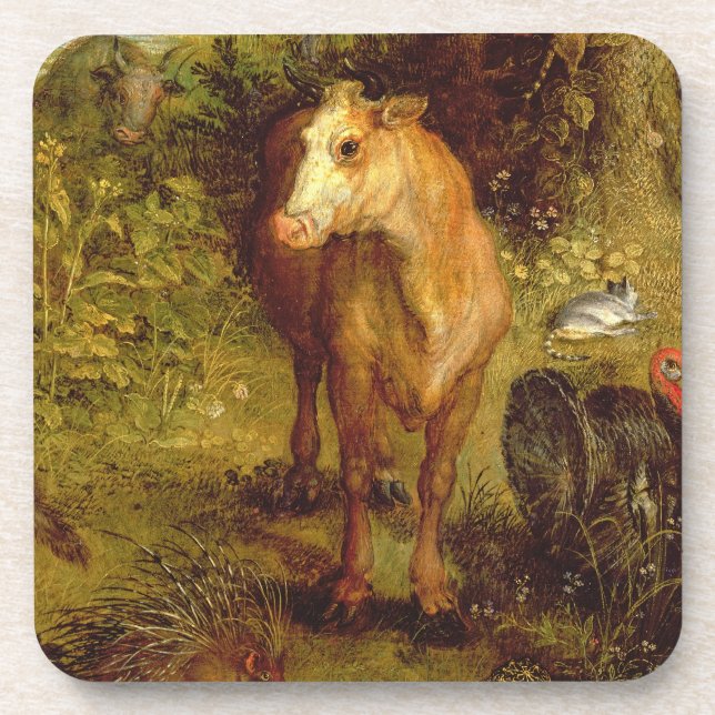 Bedecken Sie oder das irdische Paradies, Detail Untersetzer (Vorderseite)