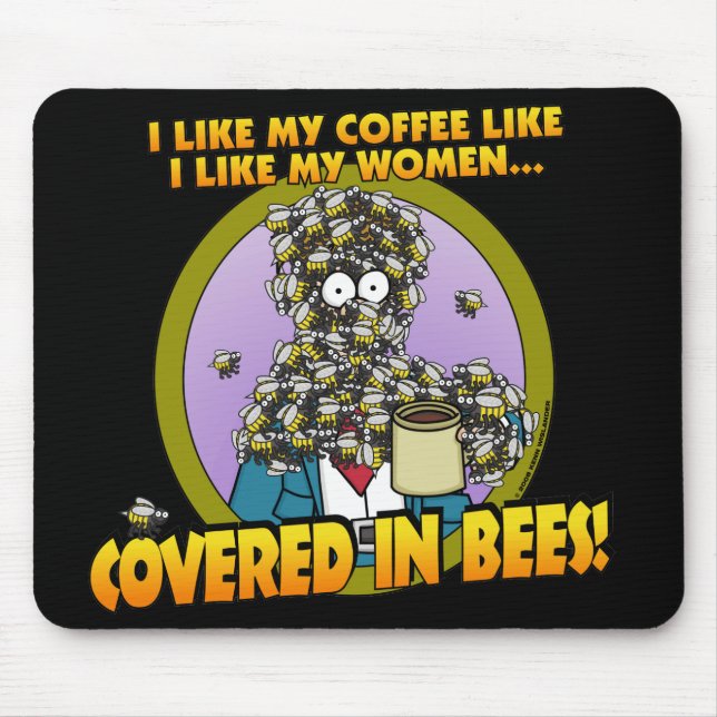 Bedeckt in den Bienen Mousepad 1 (Vorne)