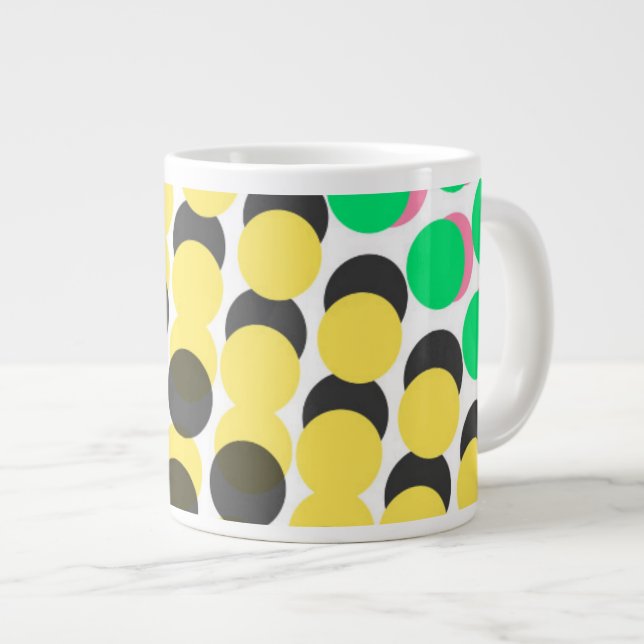 Bedeckte Punkte Jumbo-Tasse (Vorderseite Rechts)
