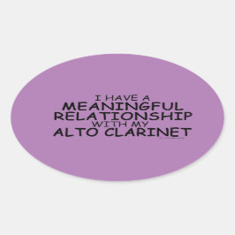 Bedeutende Beziehung Alto Clarinet Oval Aufkleber