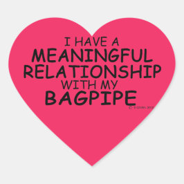 Bedeutende Beziehung Bagpipe Heart Sticker