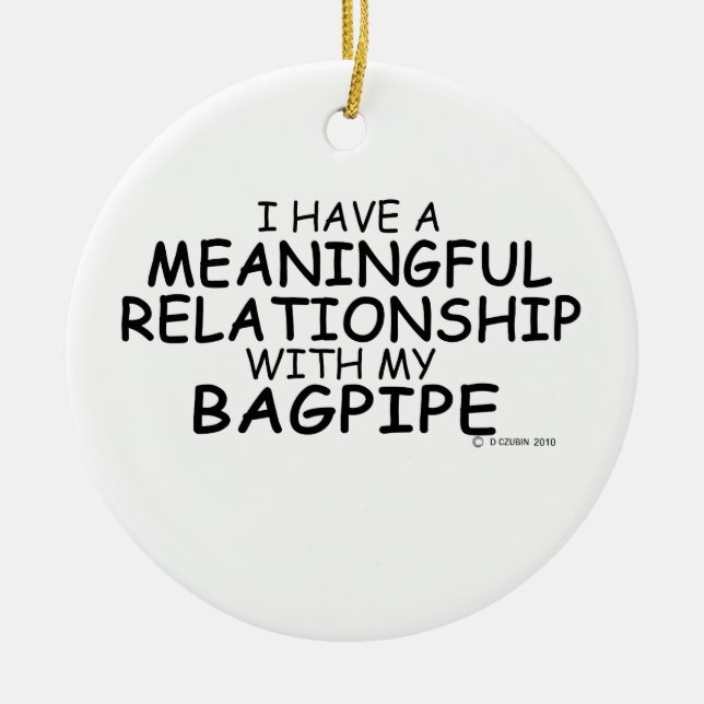 Bedeutende Beziehung Bagpipe Keramik Ornament (Vorne)