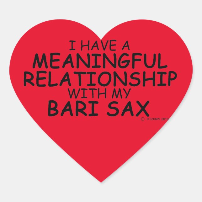 Bedeutende Beziehung Bari Sax Heart Sticker (Vorderseite)