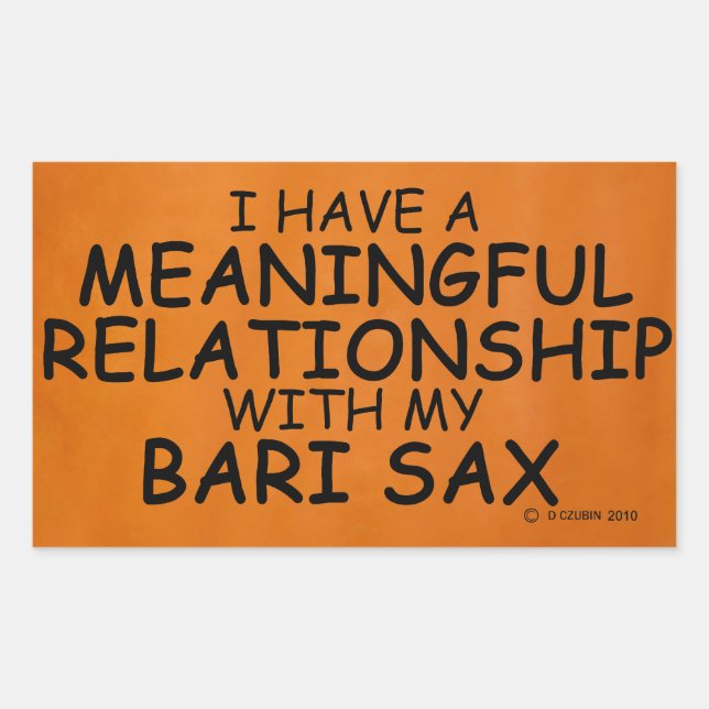 Bedeutende Beziehung Bari Sax rechteckiger Stick Aufkleber (Vorderseite)