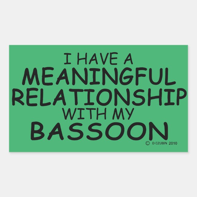 Bedeutende Beziehung Bassoon Rechteckkantsticke Rechteckiger Aufkleber (Vorderseite)