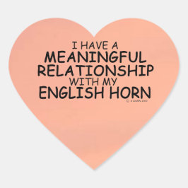 Bedeutende Beziehung Englisch Horn Heart Sticker