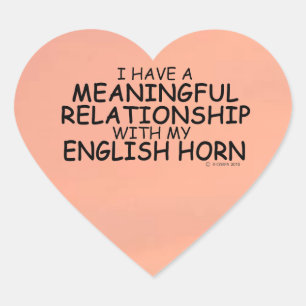 Bedeutende Beziehung Englisch Horn Heart Sticker