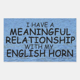Bedeutende Beziehung Englisch Horn Rectangle S Rechteckiger Aufkleber