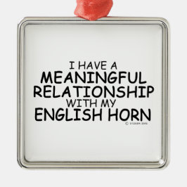 Bedeutende Beziehung Englisch Horn Silbernes Ornament