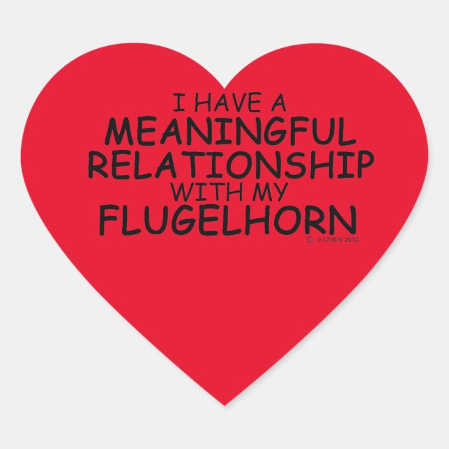 Bedeutende Beziehung Flugelhorn Heart Sticker (Vorderseite)