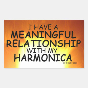 Bedeutende Beziehung Harmonica rechteckige Stic Rechteckiger Aufkleber