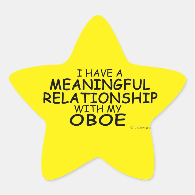 Bedeutende Beziehung Oboe Star Sticker (Vorderseite)