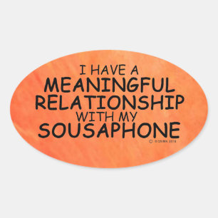 Bedeutende Beziehung Sousaphone Oval Sticker