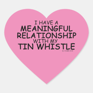 Bedeutende Beziehung Tin Whistle Heart Sticker