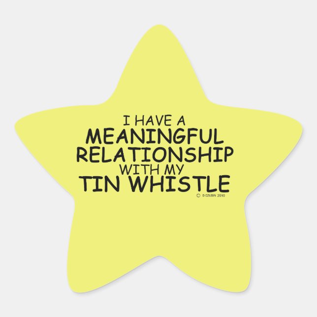 Bedeutende Beziehung Tin Whistle Star Sticker (Vorderseite)