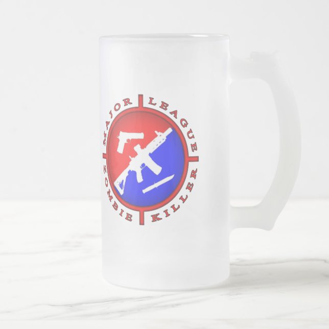 Bedeutende Liga-Zombie-Mörder-Logo-Tasse Mattglas Bierglas (Rechts)