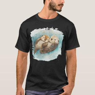 Bedeutende Otters halten Hände T-Shirt