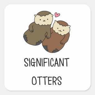 BEDEUTENDE OTTERS-Shirts, Zubehör Quadratischer Aufkleber