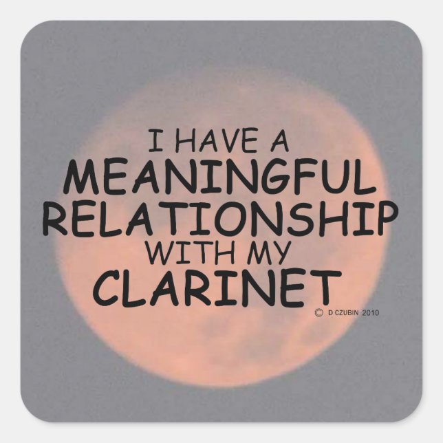 Bedeutende Relationship Clarinet Square Sticker (Vorderseite)
