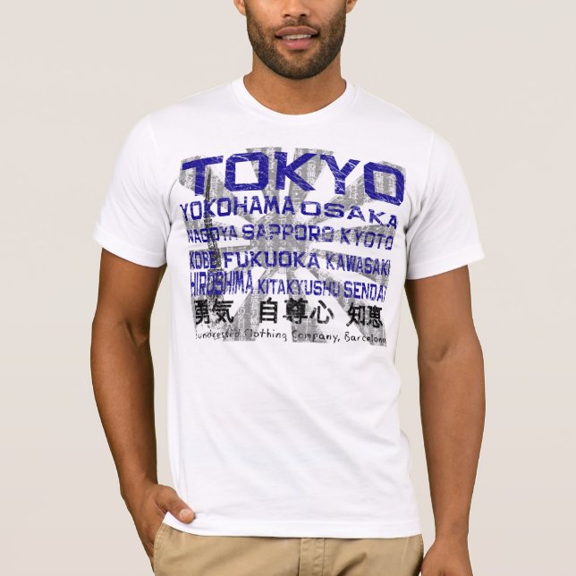 Bedeutende Städte Japans T-Shirt (Vorderseite)