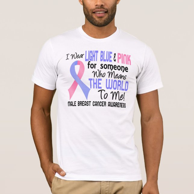 Bedeutet die Welt zu mir 2 Mannesbrustkrebs T-Shirt (Vorderseite)