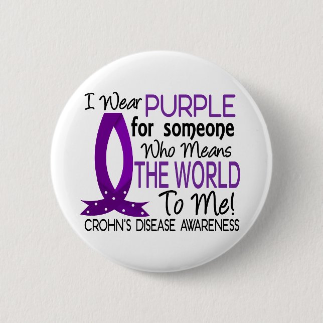 Bedeutet die Welt zu mir Crohns Krankheit Button (Vorderseite)